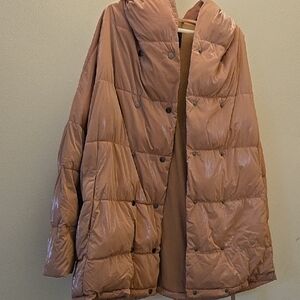 Zara Women's Pink Puffer Jacket